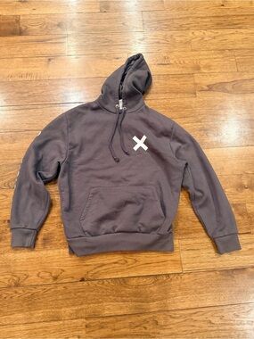 COLLUSION Unisex Dark Grey Hoodie Size XS